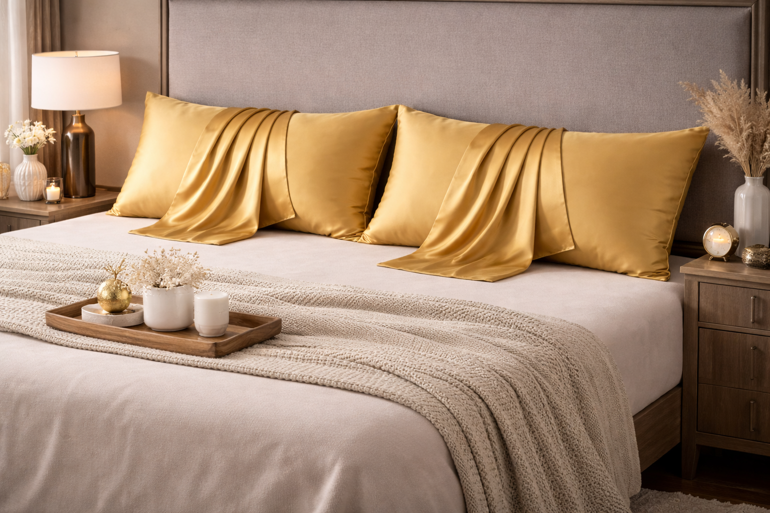 Lot de 2 taies d’oreiller en soie de mûrier – SoftDream (Pack Duo)