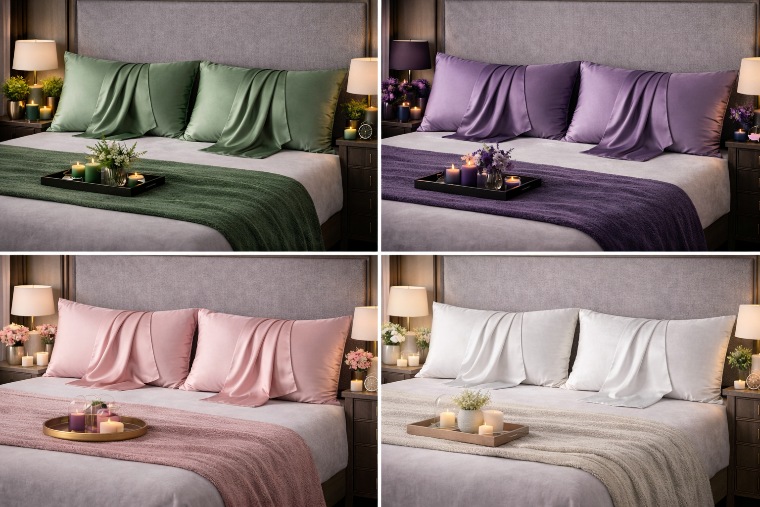 Lot de 2 taies d’oreiller en soie de mûrier – SoftDream (Pack Duo)