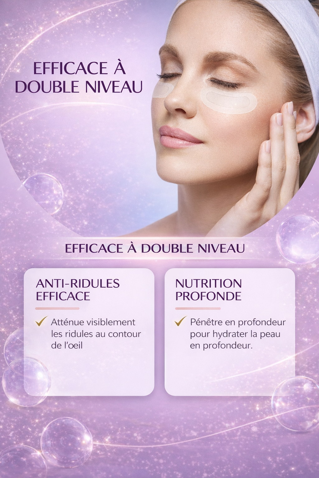 Mikro-Needling-Pflaster mit Kollagen für die Augenpartie