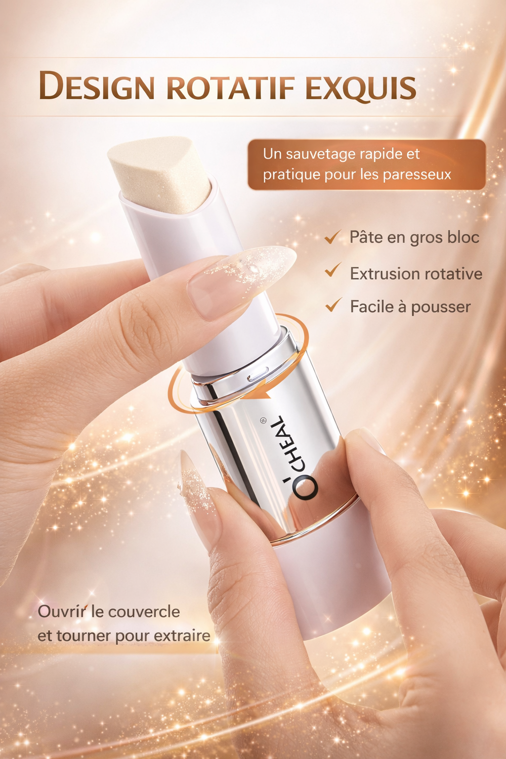 Fond de Teint Stick 2-en-1 – Teint Unifié & Naturel (10g)