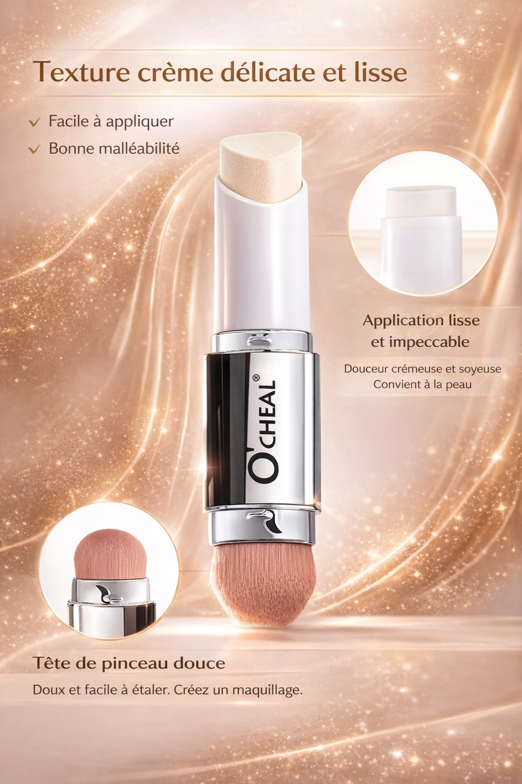 Fond de Teint Stick 2-en-1 – Teint Unifié & Naturel (10g)