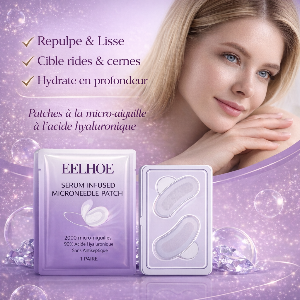 Mikro-Needling-Pflaster mit Kollagen für die Augenpartie