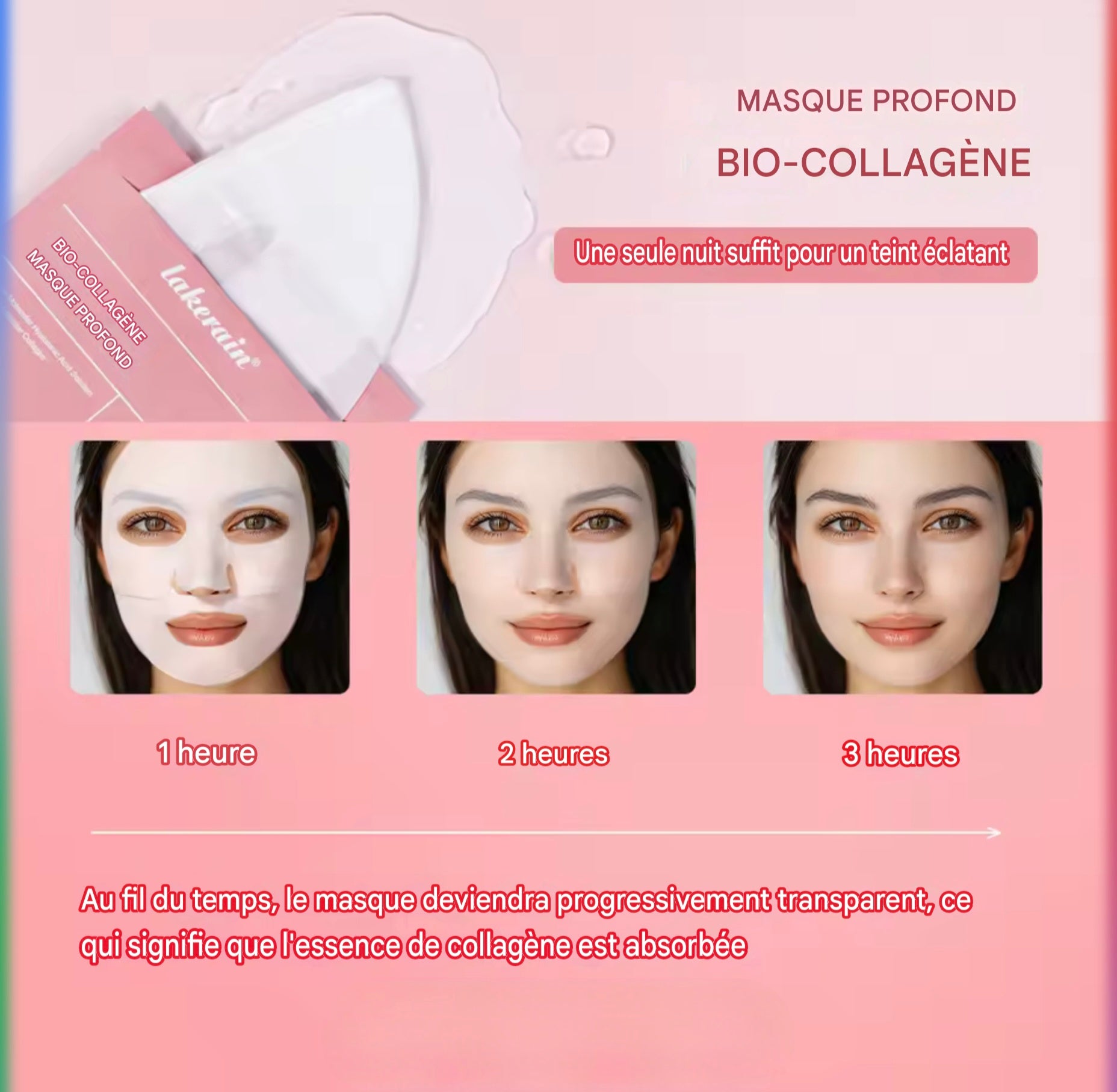 Masque Coréen visage bio-collagène en hydrogel – SoftDream Glow