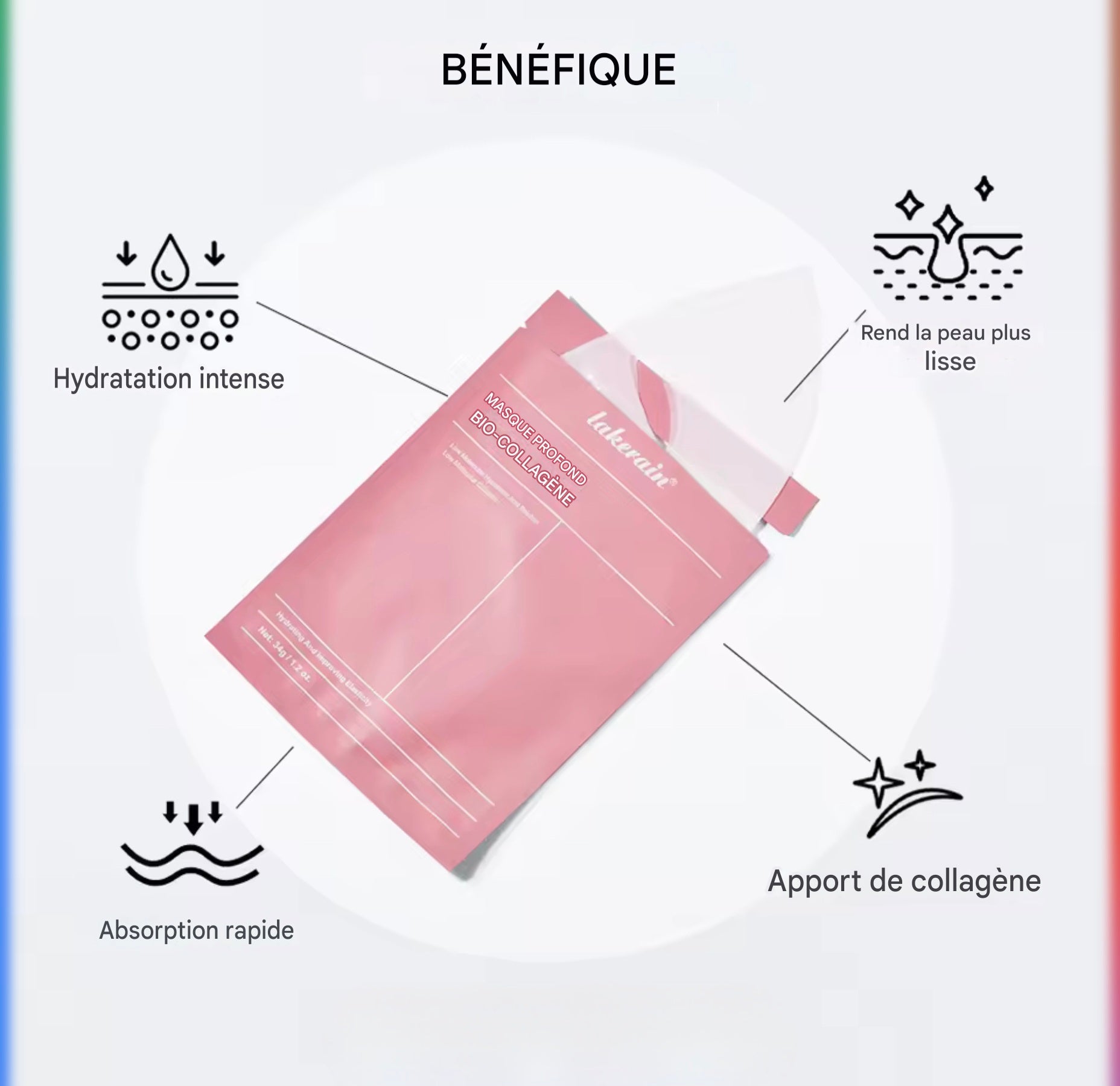 Masque Coréen visage bio-collagène en hydrogel – SoftDream Glow
