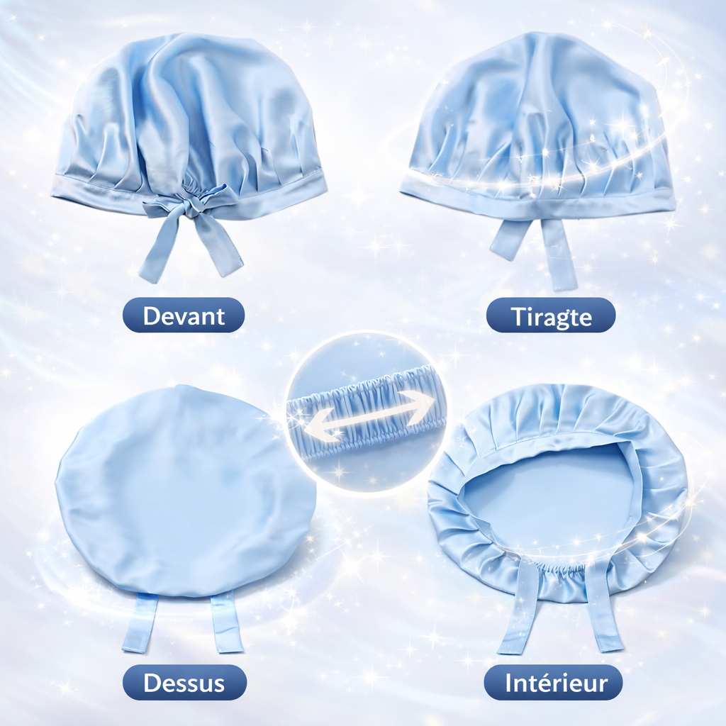 Bonnet en soie (turban) - Cheveux protégés, réveil sans frisottis
