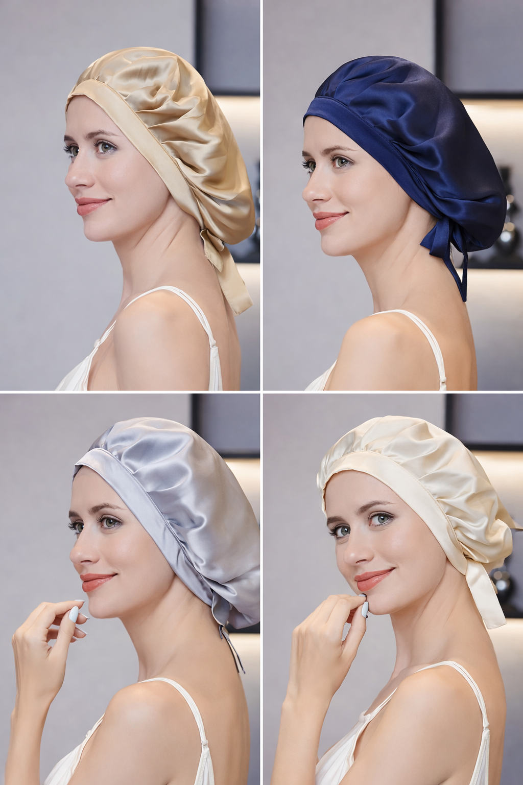 Bonnet en soie (turban) - Cheveux protégés, réveil sans frisottis