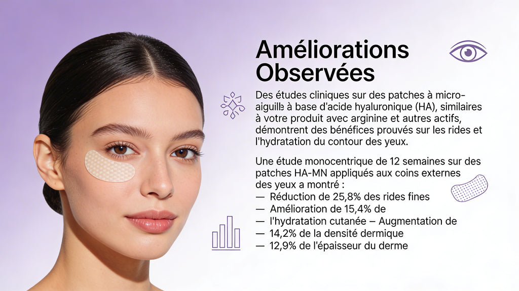 Mikro-Needling-Pflaster mit Kollagen für die Augenpartie