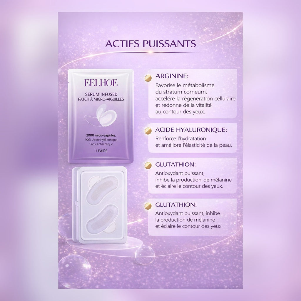 Mikro-Needling-Pflaster mit Kollagen für die Augenpartie