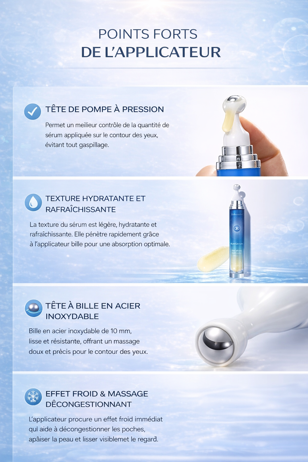 Sérum Yeux Caféine 5% - Anti-Cernes & Anti-Poches (Roll-On Frais)