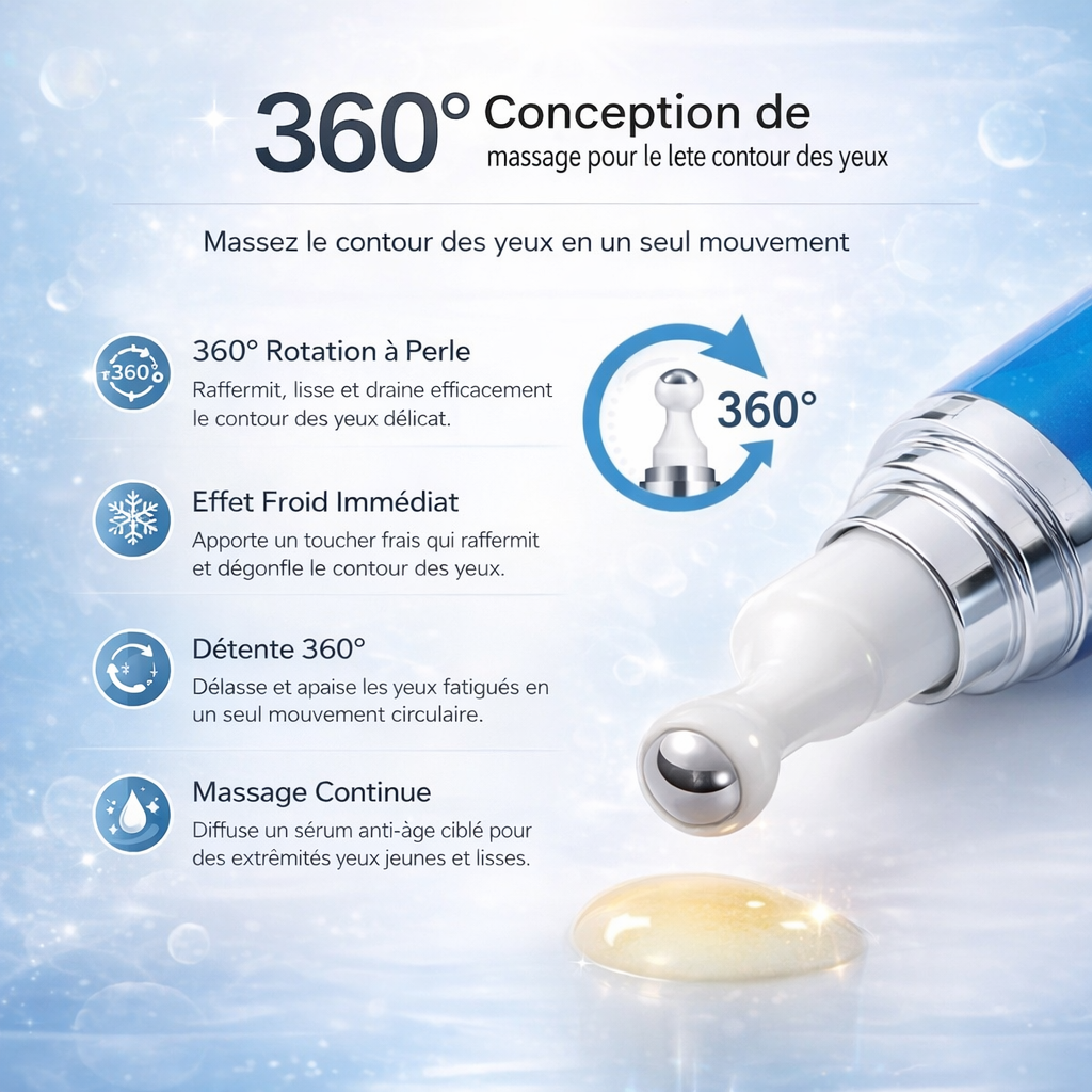 Sérum Yeux Caféine 5% - Anti-Cernes & Anti-Poches (Roll-On Frais)